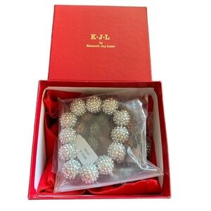 🆕 Kenneth Jay Lane Box Set of Disco Balls Stretch Bracelets